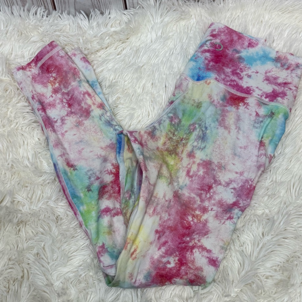 Curves N Combatboots CNC Tie Dye Rainbow Leggings - Picture 2 of 4